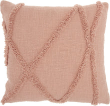 Load image into Gallery viewer, Nourison Life Styles Distressed Diamond Blush Throw Pillow SH018 18&quot;X18&quot;
