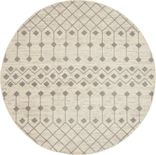 Load image into Gallery viewer, Nourison Grafix 8&#39; Round Ivory Area Rug GRF37 Ivory/Grey
