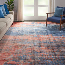 Load image into Gallery viewer, Safari Dreams by kathy ireland Home KI374 BLBRK KI374 5&#39;x8&#39; Blue/Brick
