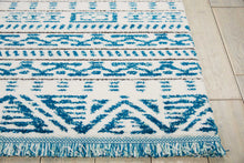 Load image into Gallery viewer, Nourison Kamala DS503 Blue and White 9&#39;x13&#39; Oversized Rug DS503 Ivory/Blue
