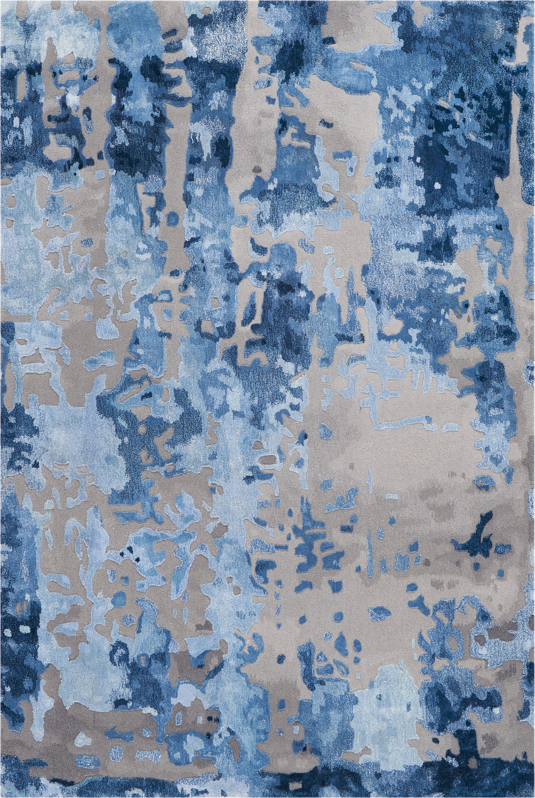Nourison Prismatic 4'x6' Blue Grey Area Rug PRS10 Blue/Grey