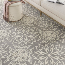 Load image into Gallery viewer, Nourison Jubilant JUB06 Grey 7&#39;x10&#39; Floral Area Rug JUB06 Ivory/Grey
