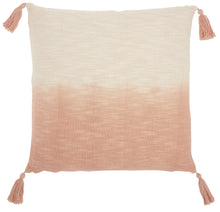 Load image into Gallery viewer, Mina Victory Life Styles Ombre Tassels Blush Throw Pillow AQ130 - Throw 22&quot; X 22&quot;
