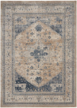 Load image into Gallery viewer, kathy ireland Home Malta MAI02 Beige and Blue 8&#39;x11&#39; Rug MAI02 Beige/Blue
