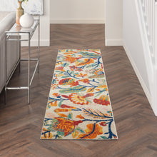 Load image into Gallery viewer, Nourison Allur 8&#39; Runner Ivory Multicolor Area Rug ALR09 Ivory Multicolor
