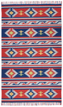 Load image into Gallery viewer, Nourison Baja BAJ03 Blue and Red 7&#39;x10&#39; Large Flat Weave Rug BAJ03 Blue/Red
