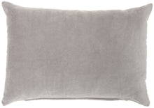 Load image into Gallery viewer, Mina Victory Life Styles Solid Velvet Grey Throw Pillow SS900 14&quot;X20&quot;
