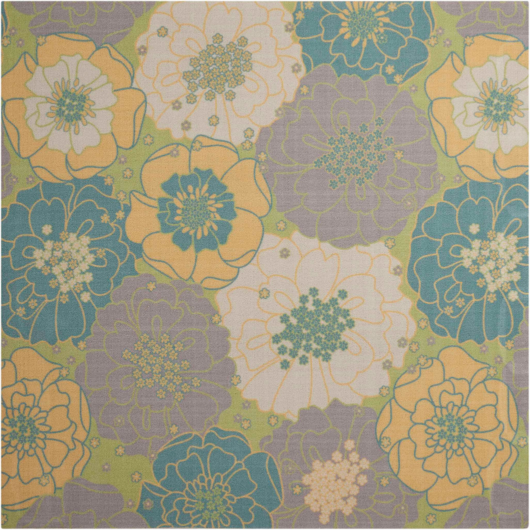Nourison Home & Garden RS021 Green 5' Square Area Rug RS021 Green