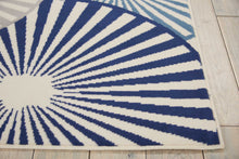 Load image into Gallery viewer, Nourison Grafix GRF20 White and Blue 5&#39;x7&#39; Area Rug GRF20 White

