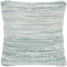 Load image into Gallery viewer, Mina Victory Life Styles Woven Ribbon Loops Seafoam Throw Pillow DC257 - 20&quot; x 20&quot;
