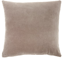 Load image into Gallery viewer, Mina Victory Life Styles Solid Velvet Taupe Throw Pillow SS900 20&quot;X20&quot;
