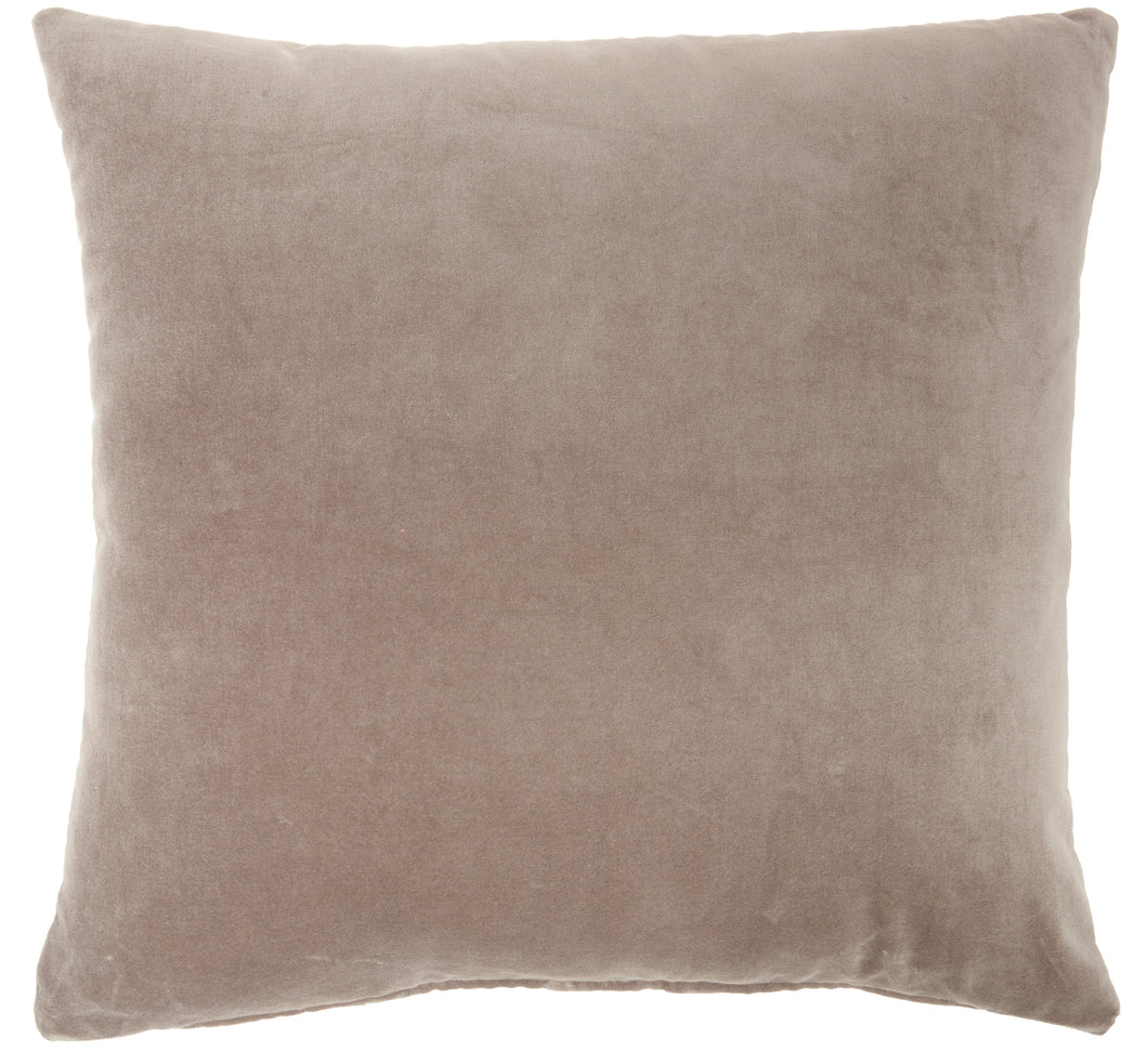 Mina Victory Life Styles Solid Velvet Taupe Throw Pillow SS900 20