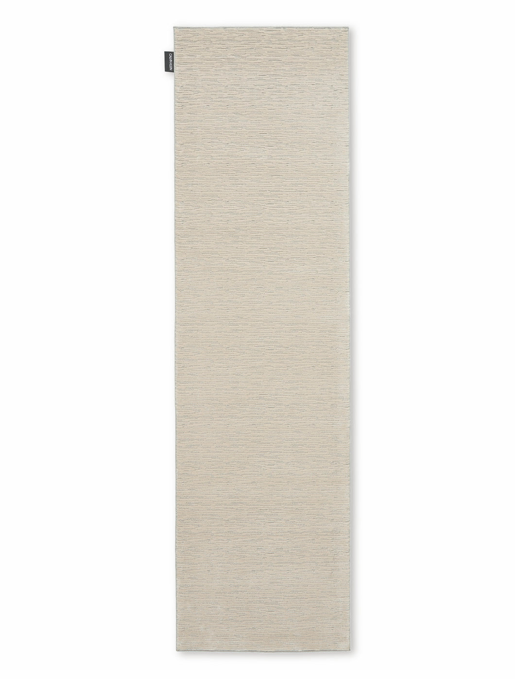 Calvin Klein Jackson CK781 Ivory 8' Runner Striated Hallway Rug CK781 Ivory/Grey