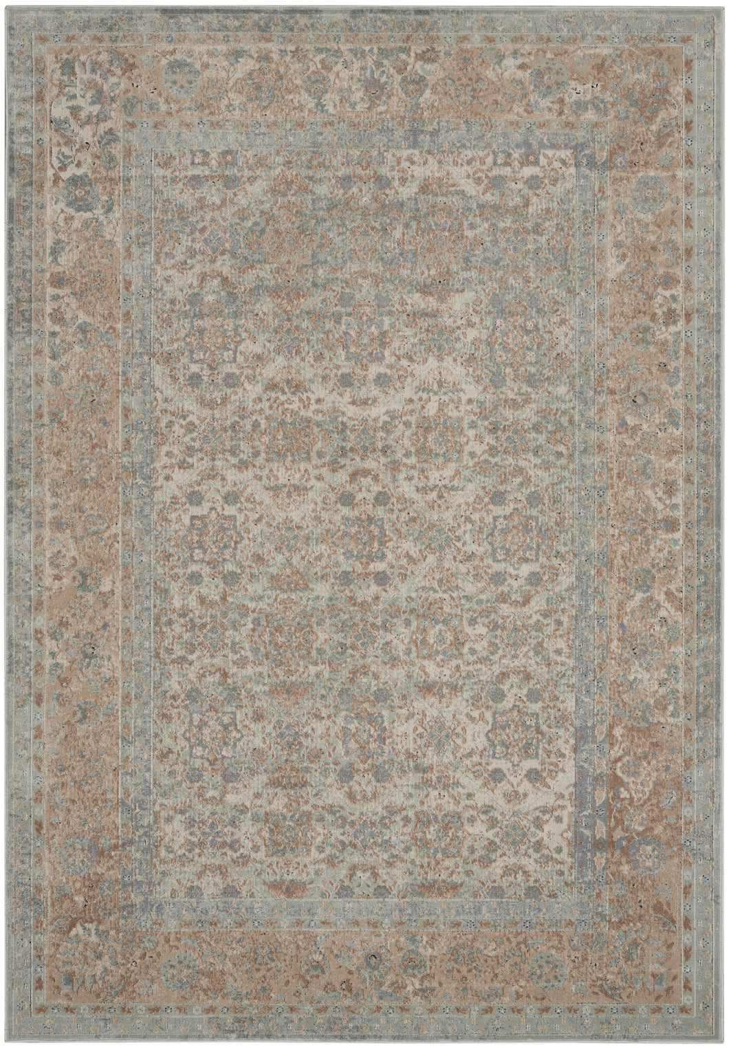 kathy ireland Home Malta MAI09 Grey 4'x6' Area Rug MAI09 Slate