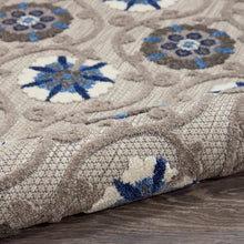 Load image into Gallery viewer, Nourison Aloha 3&#39;x4&#39; Grey Patio Area Rug ALH19 Grey/Blue
