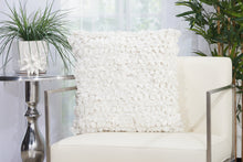 Load image into Gallery viewer, Mina Victory Paper Loop Shag White Throw Pillow DL058 20&quot; x 20&quot;
