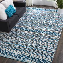 Load image into Gallery viewer, Nourison Kamala DS503 Blue and White 8&#39;x11&#39; Oversized Rug DS503 Ivory/Blue
