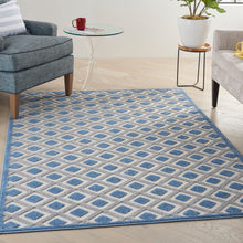 Load image into Gallery viewer, Nourison Aloha 4&#39; x 6&#39; Area Rug ALH26 Blue/Grey
