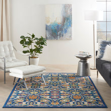 Load image into Gallery viewer, Nourison Allur 4&#39; x 6&#39; Navy Multicolor Area Rug ALR03 Navy Multicolor
