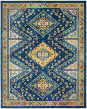 Load image into Gallery viewer, Nourison Allur 9&#39; x 12&#39; Navy Multicolor Area Rug ALR02 Navy Multicolor
