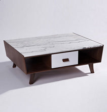 Load image into Gallery viewer, Wood and Marble Coffee Table - Vera Wood &amp; Marble Coffee Table
