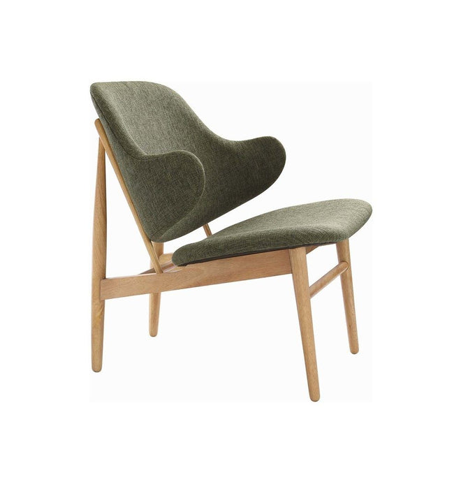 Forest Green Accent Chair - Veronic Lounge Chair - Oak & Forest