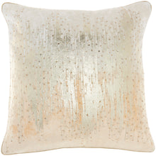 Load image into Gallery viewer, Mina Victory Sofia Ombre Metallic Sequins Beige Throw Pillow PN506 18&quot;X18&quot;
