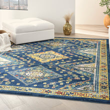 Load image into Gallery viewer, Nourison Allur 9&#39; x 12&#39; Navy Multicolor Area Rug ALR02 Navy Multicolor
