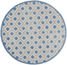 Load image into Gallery viewer, Nourison Aloha 5&#39; Round Area Rug ALH26 Blue/Grey
