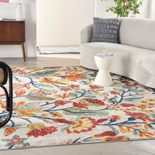 Load image into Gallery viewer, Nourison Allur 8&#39; x 10&#39; Ivory Multicolor Area Rug ALR09 Ivory Multicolor
