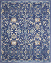 Load image into Gallery viewer, Nourison Grafix GRF24 Navy Blue 7&#39;x10&#39; Persian Area Rug
