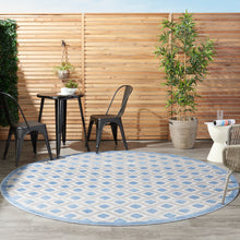 Load image into Gallery viewer, Nourison Aloha 8&#39; Round Area Rug ALH26 Blue/Grey
