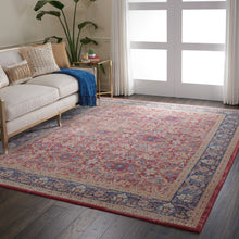 Load image into Gallery viewer, Nourison Ankara Global ANR02 Red and Blue Multicolor 8&#39;x10&#39; Large Low-pile Rug ANR02 Red
