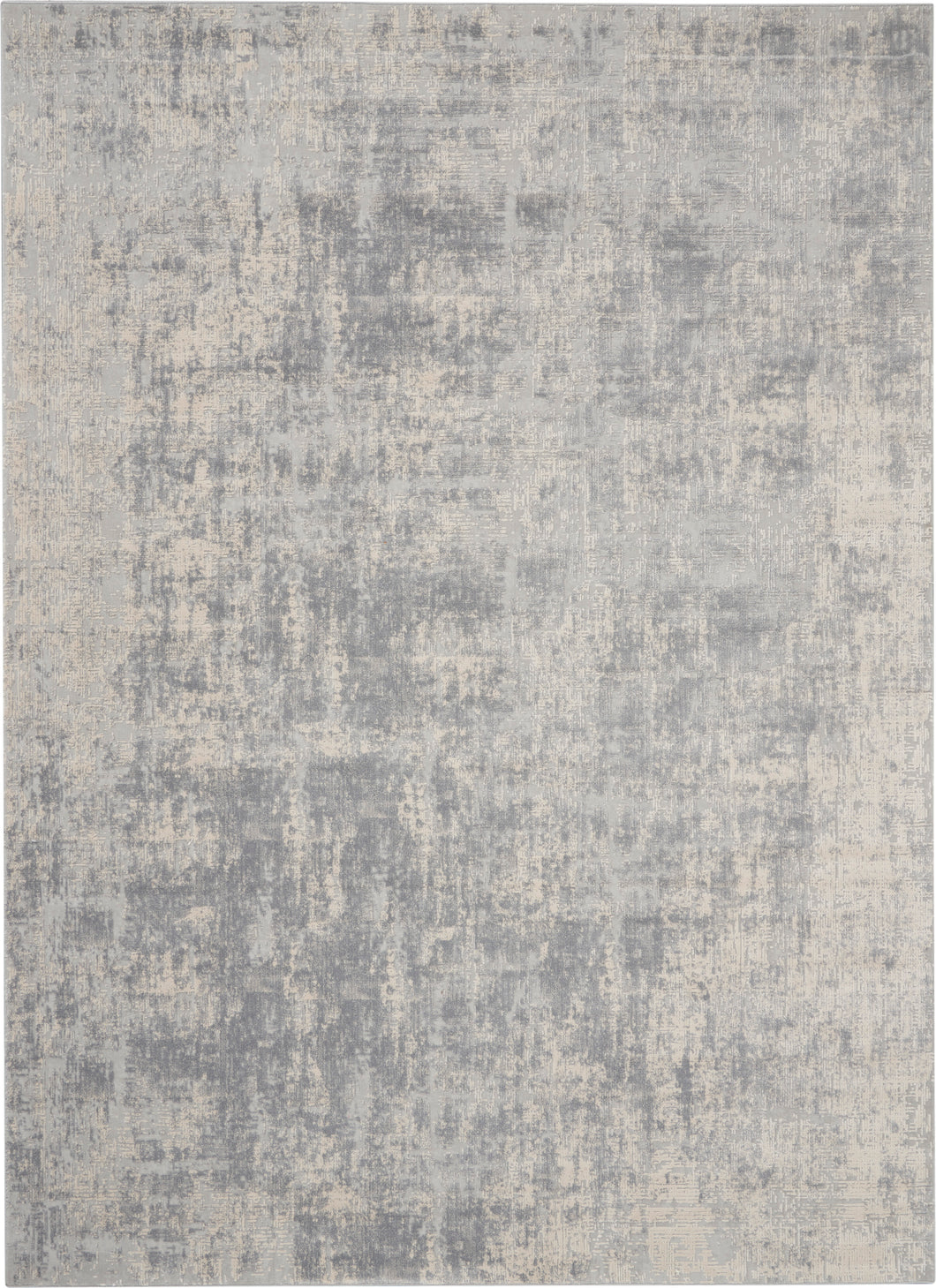 Nourison Rustic Textures RUS01 Ivory 9'x13' Oversized Textured Rug RUS01 Ivory/Silver