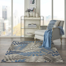 Load image into Gallery viewer, Nourison Aloha 5&#39;x8&#39; Blue Patio Area Rug ALH18 Grey/Blue
