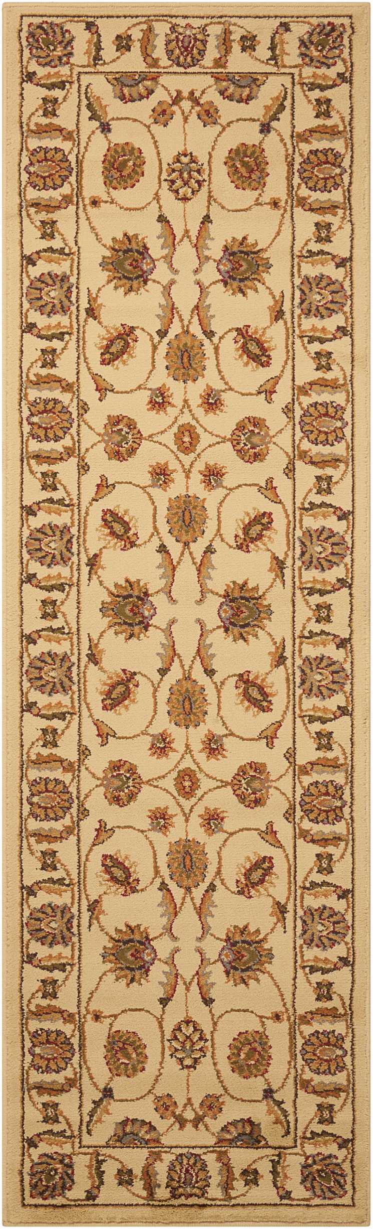 Nourison Paramount PAR09 Beige 7' Runner Hallway Rug PAR09 Beige