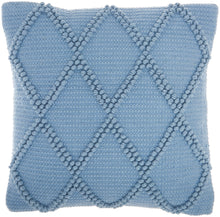 Load image into Gallery viewer, Mina Victory Life Styles Diamond Lattice Ocean Throw Pillow GC101 18&quot;X18&quot;
