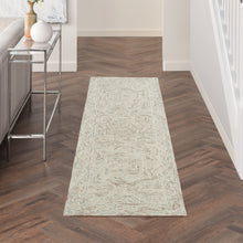 Load image into Gallery viewer, Nourison Interlock 8&#39; Runner Area Rug ITL03 Blue/Ivory
