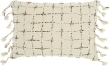Load image into Gallery viewer, Mina Victory Life Styles Woven Grid Natural Throw Pillow GT119 14&quot;X20&quot;

