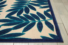 Load image into Gallery viewer, Nourison Aloha ALH18 Navy Blue and White 10&#39;x13&#39; Oversized Indoor-outdoor Rug ALH18 Navy
