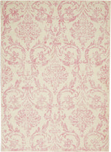 Load image into Gallery viewer, Nourison Jubilant JUB09 White and Pink 6&#39;x9&#39; Farmhouse Area Rug JUB09 Ivory/Pink
