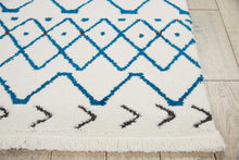 Load image into Gallery viewer, Nourison Kamala DS500 White and Blue 4&#39;x6&#39; Area Rug DS500 White/Blue

