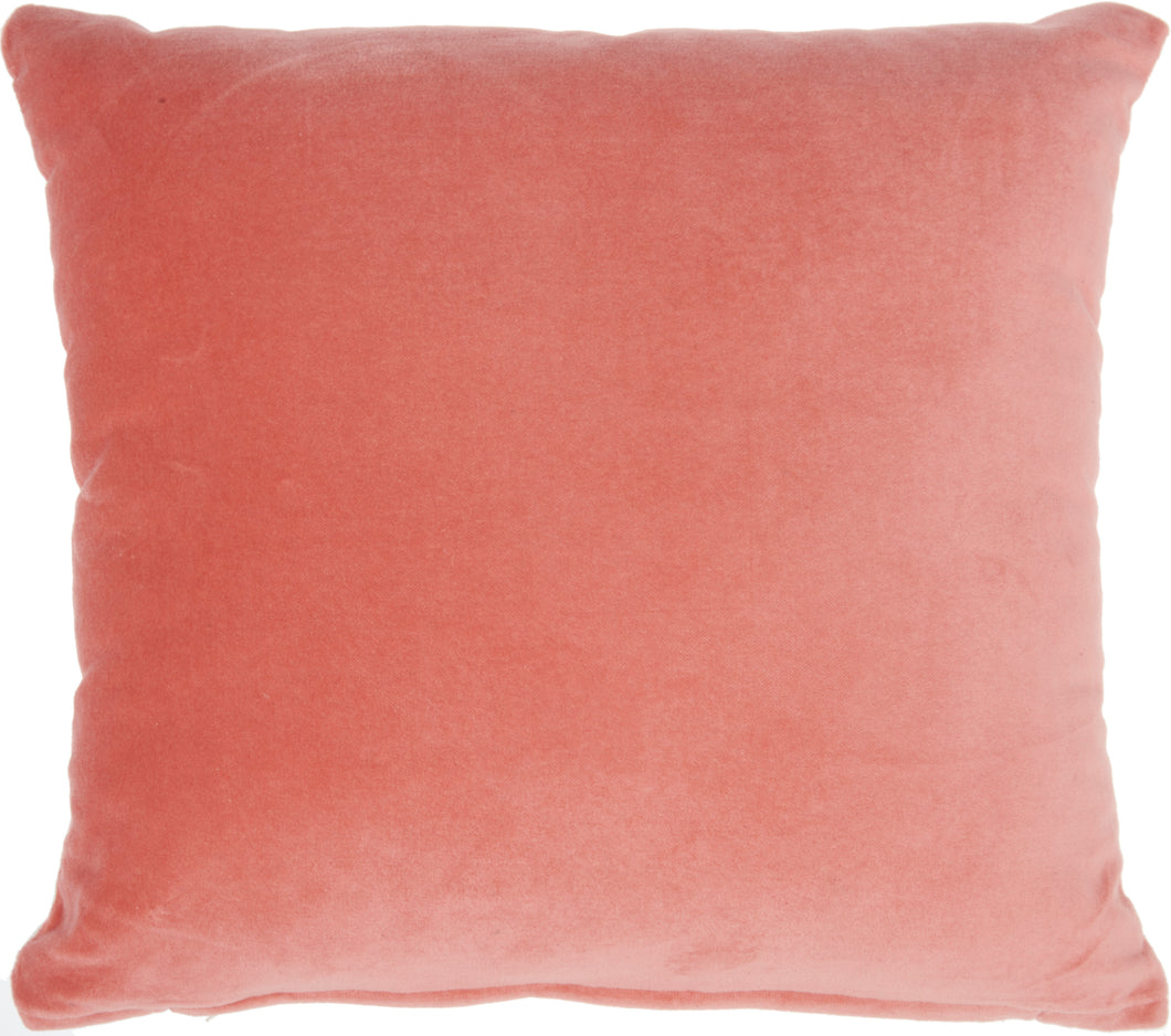 Nourison Solid Velvet Blush Throw Pillow SS900 16