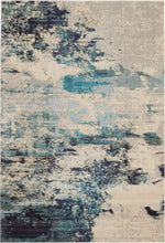 Load image into Gallery viewer, Nourison Celestial CES02 Blue and White 7&#39;x10&#39; Large Rug CES02 Ivory/Teal Blue
