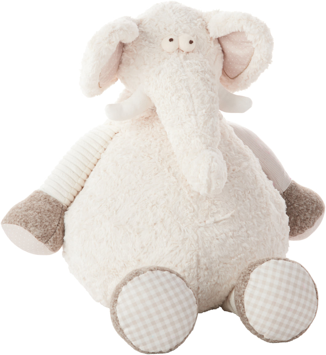 Mina Victory Plushlines Ivory Elephant Plush Animal Pillow Toy N1463 22