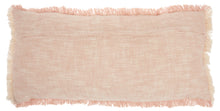 Load image into Gallery viewer, Mina Victory Life Styles Woven Fringe Blush Throw Pillow SH020 14&quot; x 30&quot;
