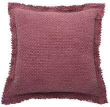 Load image into Gallery viewer, Mina Victory Life Styles Waffle Stonewash Maroon Throw Pillow BX056 1&#39;10&quot; x 1&#39;10&quot;
