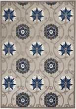 Load image into Gallery viewer, Nourison Aloha 5&#39;x8&#39; Grey Patio Area Rug ALH19 Grey/Blue
