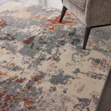 Load image into Gallery viewer, Nourison Artworks ATW01 Grey and Red 6&#39;x8&#39; Abstract Area Rug ATW01 Slate Multi
