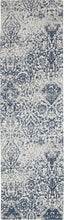 Load image into Gallery viewer, Nourison Damask 8&#39; Runner Area Rug DAS06 Blue
